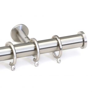 Bradbury 30mm Stainless Steel Curtain Pole with Rings